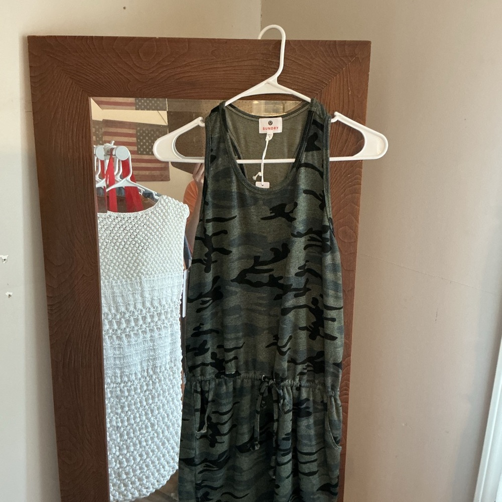 Sundry Green Camo Dress